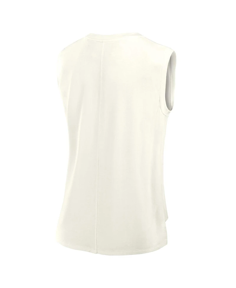 Fanatics Women's Cream Cincinnati Bengals Studio Embrace Tank Top
