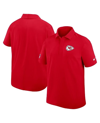 Nike Men's Red Kansas City Chiefs Sideline Pride Woven Performance Polo Shirt