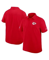 Nike Men's Red Kansas City Chiefs Sideline Pride Woven Performance Polo Shirt