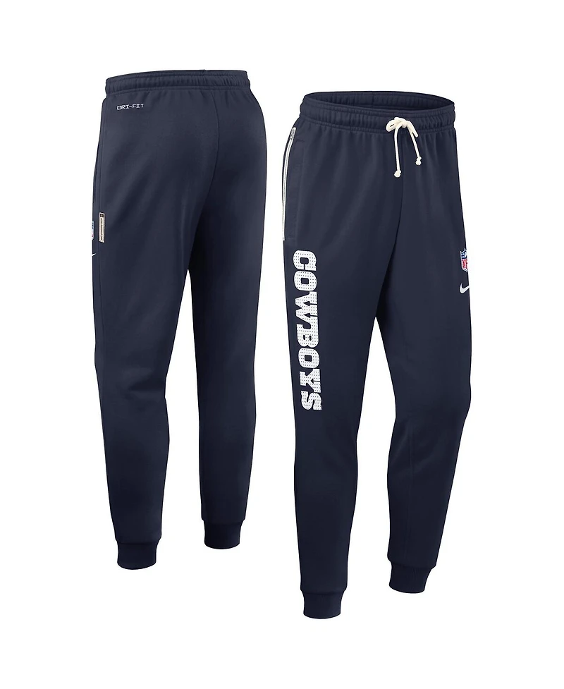Nike Men's Navy Dallas Cowboys Sideline Ground Game Performance Taper Pants