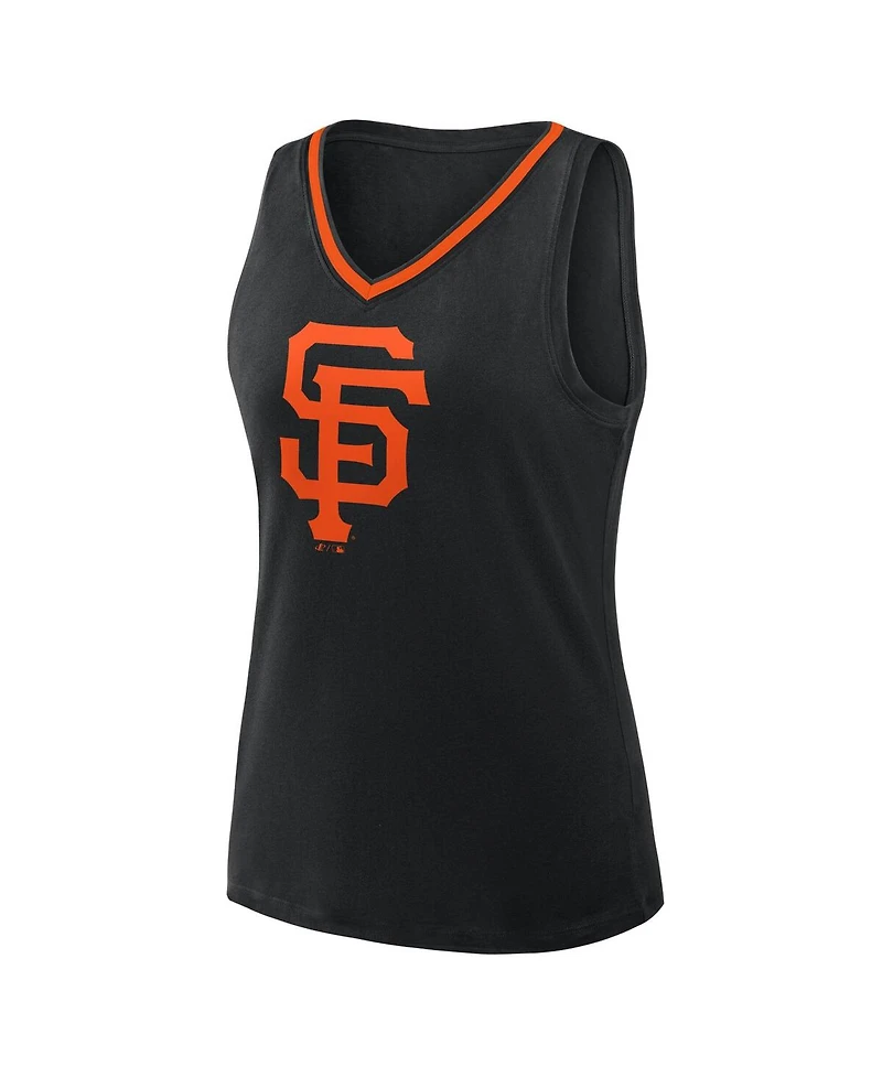Logo Athletic Women's Black San Francisco Giants Stellar Win V-Neck Tank Top