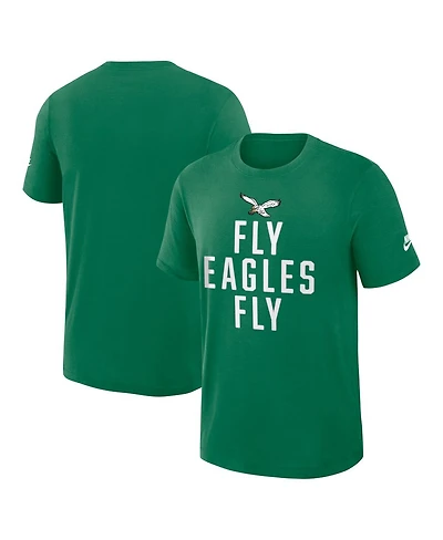 Nike Men's Kelly Green Philadelphia Eagles Direct Handoff Rewind Slub Performance T-Shirt
