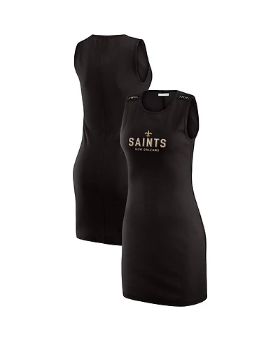 Wear by Erin Andrews Women's Black New Orleans Saints Ribbed Tank Dress
