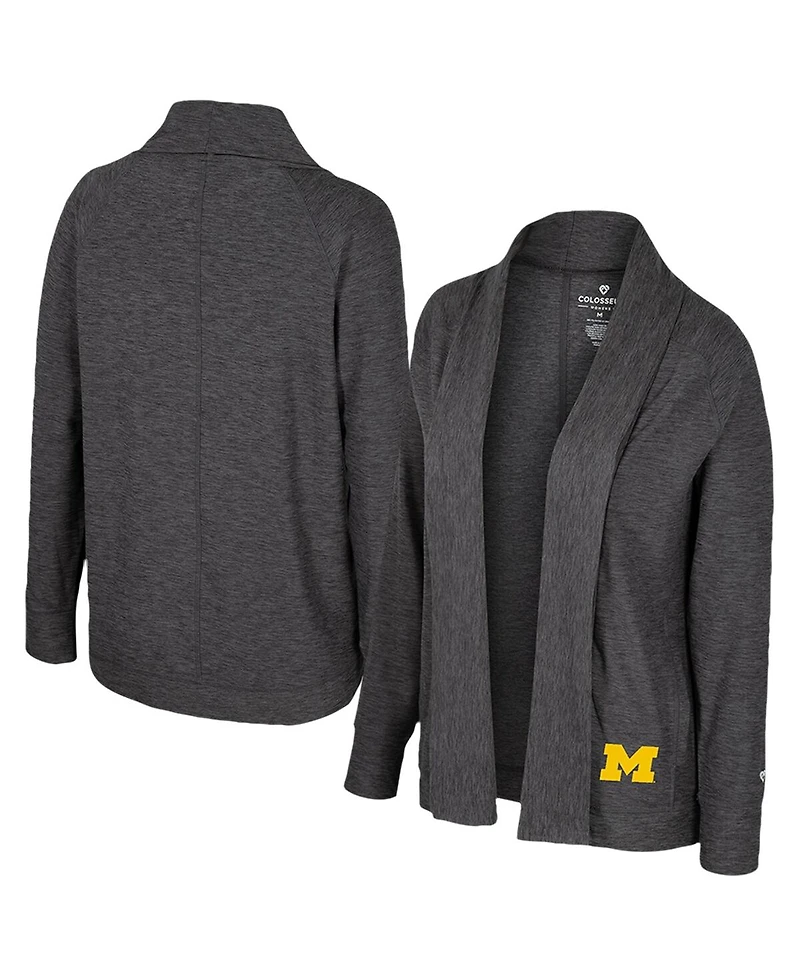 Colosseum Women's Charcoal Michigan Wolverines Dash Cardigan