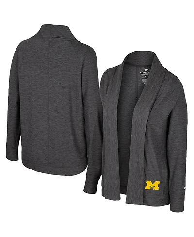 Colosseum Women's Charcoal Michigan Wolverines Dash Cardigan