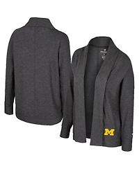 Colosseum Women's Charcoal Michigan Wolverines Dash Cardigan