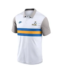 Nike Men's White/Gray Ucla Bruins Athletic Prep Legacy Logo Vapor Performance Polo Shirt