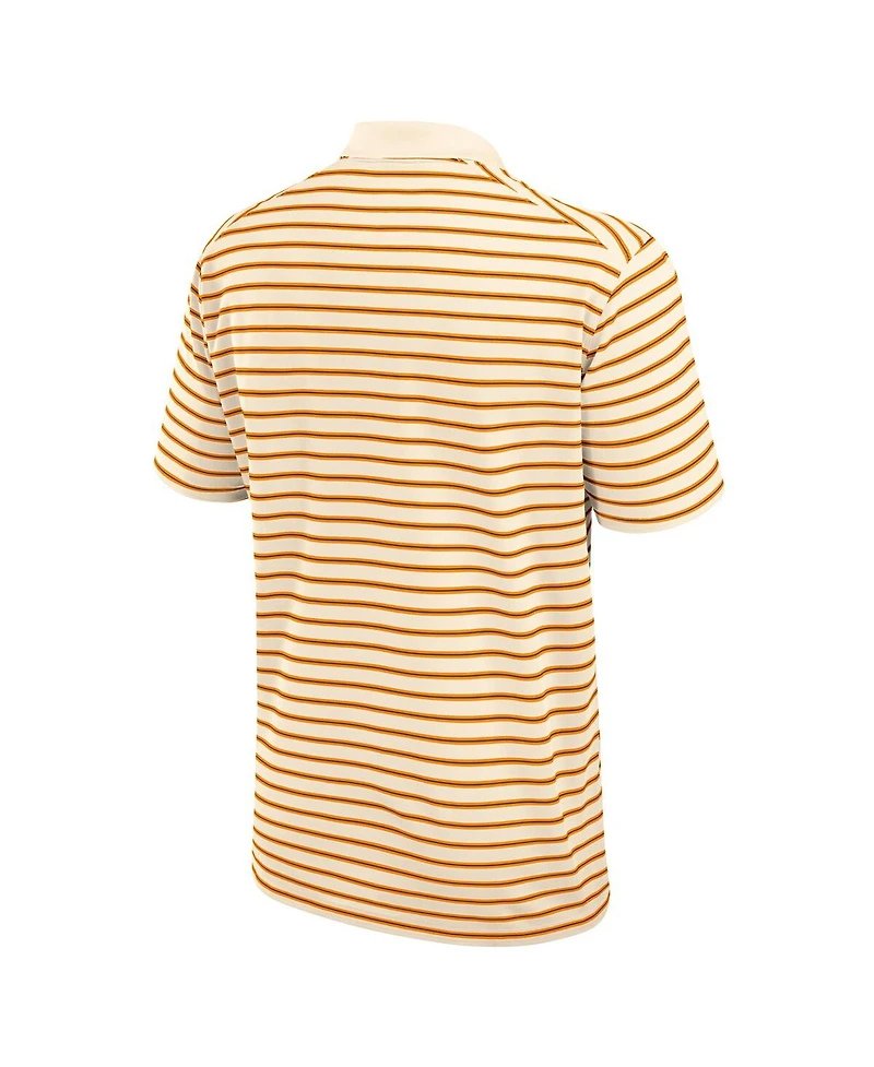 Nike Men's Cream Tennessee Volunteers Solid Foundation Striped Performance Polo Shirt
