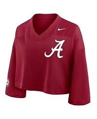 Nike Women's Crimson Alabama Tide Cropped Mesh Fashion Jersey
