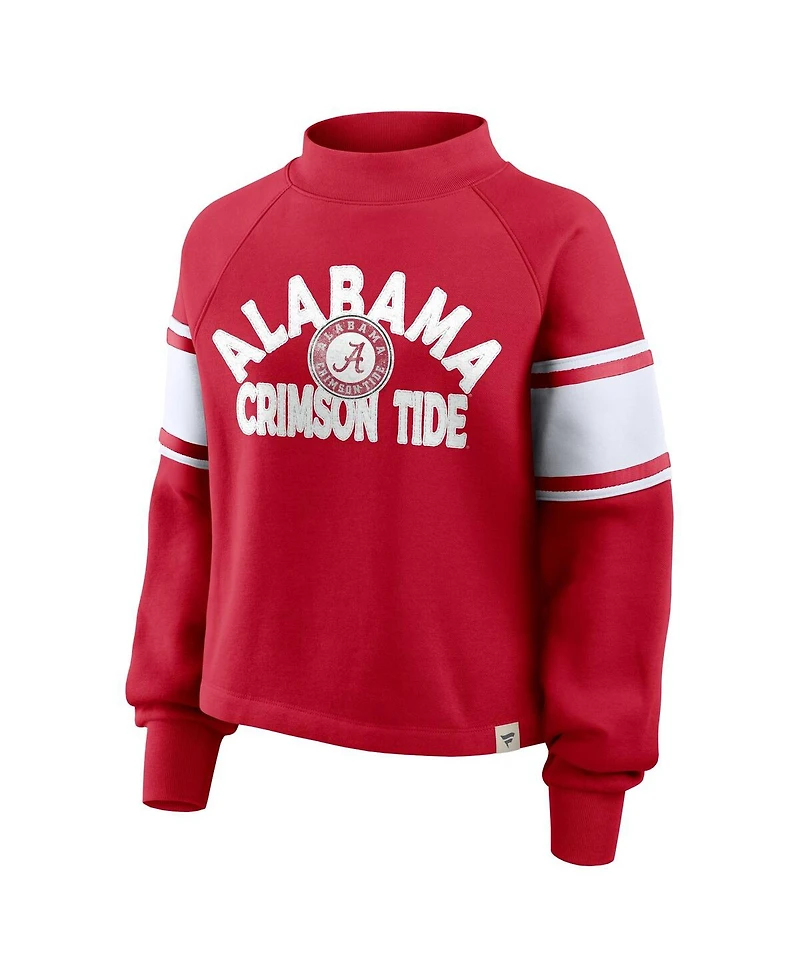 Fanatics Women's Crimson Alabama Tide Punt Coverage Quarter-Zip Sweatshirt