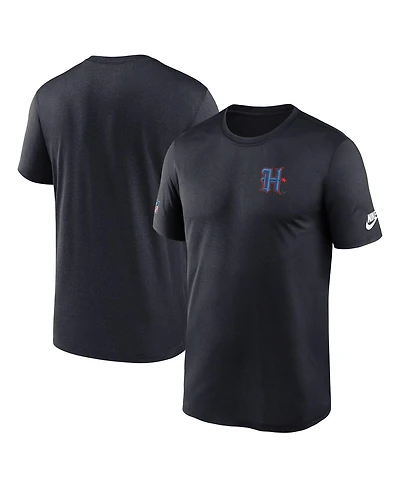 Nike Men's Navy Houston Texans Sideline Alt Pack Small Logo Legend Performance T-Shirt
