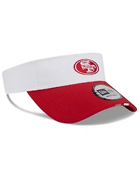 New Era Men's White/Scarlet San Francisco 49ers 2025 Nfl Training Camp Adjustable Visor Hat
