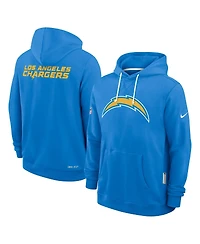 Nike Men's Powder Blue Los Angeles Chargers Sideline Initial Home Performance Pullover Hoodie