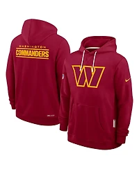 Nike Men's Burgundy Washington Commanders Sideline Initial Home Performance Pullover Hoodie