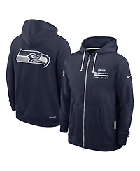 Nike Men's College Navy Seattle Seahawks Sideline Utility Player Performance Full-Zip Hoodie