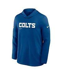 Nike Men's Royal Indianapolis Colts Sideline Pure Fury Performance Long Sleeve Hoodie T-Shirt