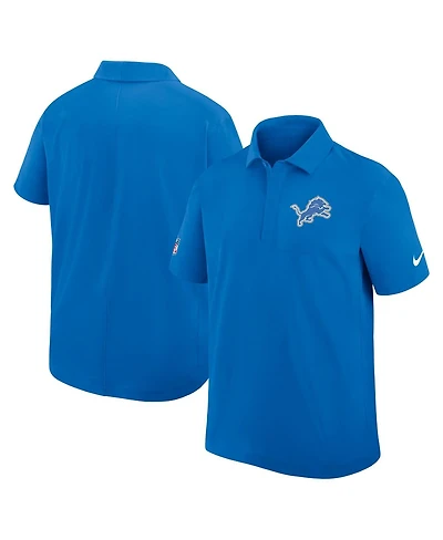 Nike Men's Blue Detroit Lions Sideline City Pride Woven Performance Polo Shirt