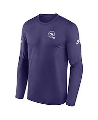 Nike Men's Purple Minnesota Vikings Legend Small Logo Performance Long Sleeve T-Shirt