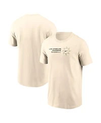 Nike Men's Natural Los Angeles Dodgers Pinwheel Lockup T-Shirt