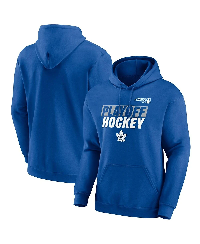 Fanatics Men's Blue Toronto Maple Leaf's 2025 Stanley Cup Playoffs Breakout Fleece Pullover Hoodie