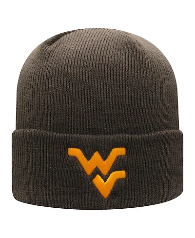 Top of the World Men's Charcoal West Virginia Mountaineers Logo Cuffed Knit Hat