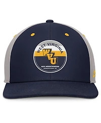 Nike Men's Navy/Gray West Virginia Mountaineers Prep Pro Performance Snapback Hat