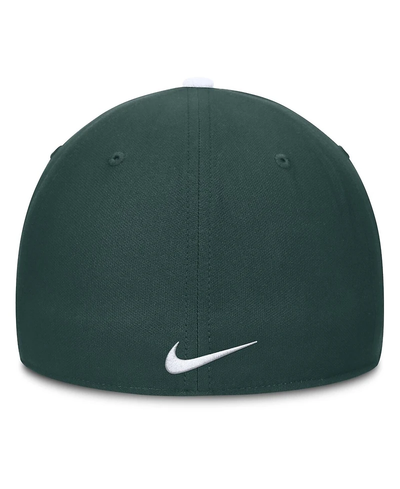 Nike Men's White/Green Michigan State Spartans 2025 Sideline Rise Local Performance Flex Hat