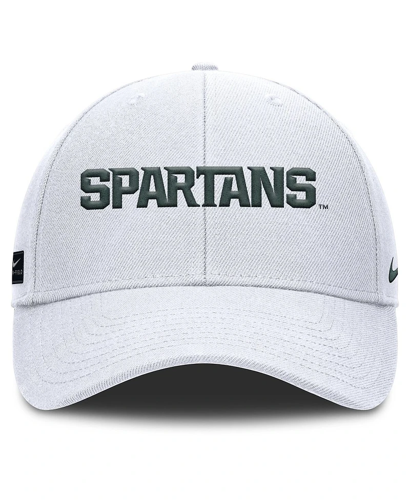 Nike Men's White Michigan State Spartans 2025 On-Field Rise Performance Adjustable Hat
