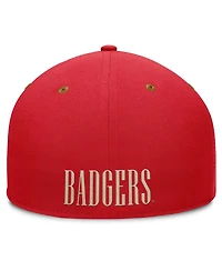 Fanatics Men's Red/Brown Wisconsin Badgers Noboa Fitted Hat