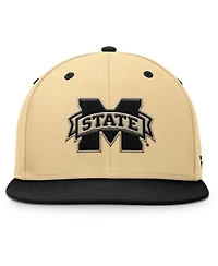 Fanatics Men's Khaki/Black Mississippi State Bulldogs Balance Fitted Hat