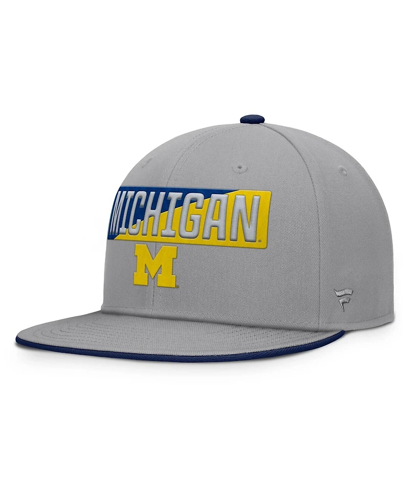 Fanatics Men's Gray Michigan Wolverines Duo Snapback Hat