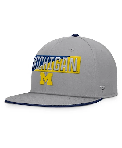 Fanatics Men's Gray Michigan Wolverines Duo Snapback Hat