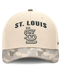 Nike Men's Natural St. Louis Cardinals Camo Natural Pack Rise Adjustable Trucker Hat