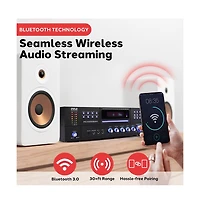 Pyle Wireless Bt Streaming Home Theater Amplifier with Cd/Dvd Player, Am/Fm Radio, Hdmi/MP3/Usb Reader (4000 Watt)