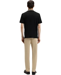 Boss by Hugo Men's Patterned Collar Pima-Cotton Polo Shirt