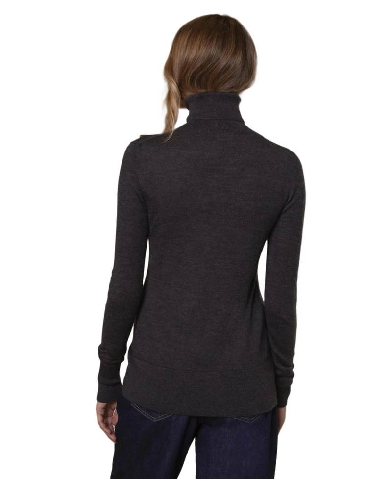 Celtic & Co. Women's Merino Roll Neck Fitted Sweater
