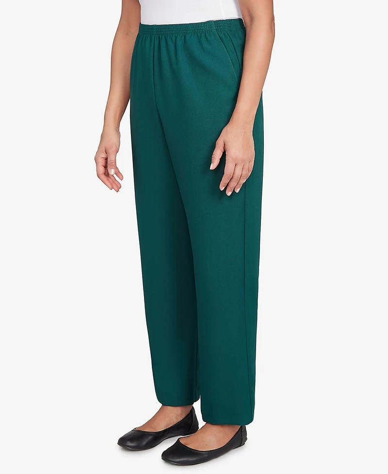 Alfred Dunner Petite Classic Poly Accord Short Length Pants