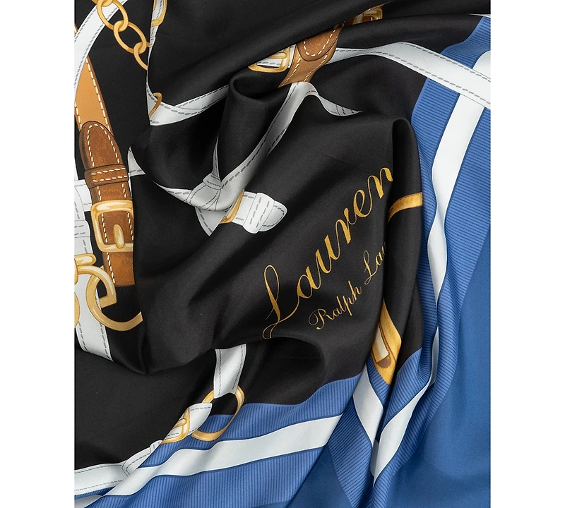 Lauren Ralph Lauren Modern Belting Square Silk Scarf