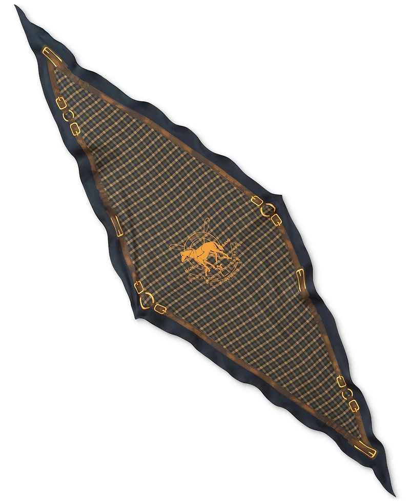 Lauren Ralph Lauren Belting & Plaid Diamond Silk Scarf