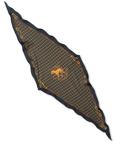 Lauren Ralph Lauren Belting & Plaid Diamond Silk Scarf