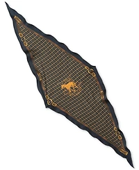 Lauren Ralph Lauren Belting & Plaid Diamond Silk Scarf