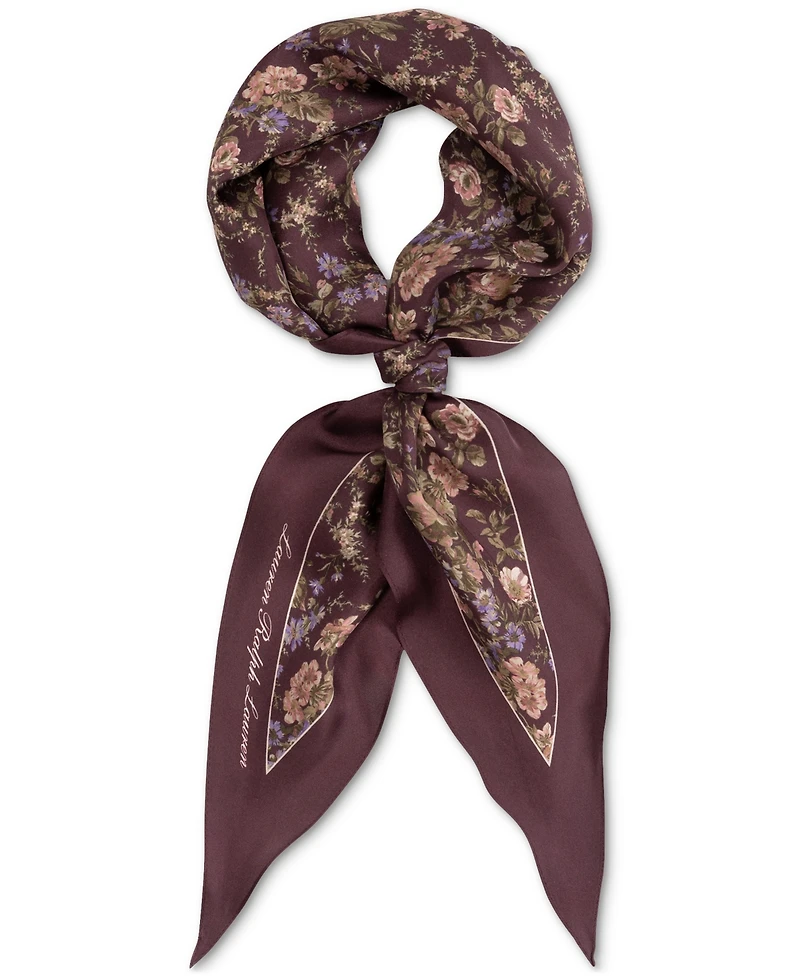 Lauren Ralph Lauren Floral Large Diamond Silk Scarf