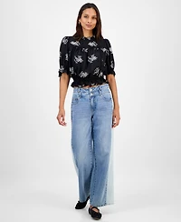 And Now This Women's Embroidered Lace-Trim Blouse, Macy's Exclusive