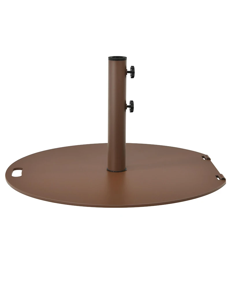 Gymax Round Weighted Patio Umbrella Base Stand lbs w/ 3 Adapters