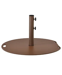 Gymax Round Weighted Patio Umbrella Base Stand lbs w/ 3 Adapters