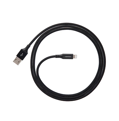 Ventev Alloy Usb A to Apple Lightning High Speed Ultradurable 4 Foot Cable-Black