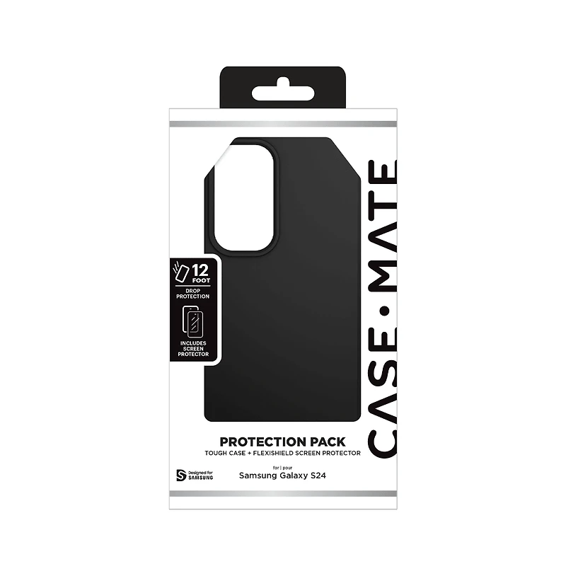Case-Mate Protection Pack Tough Case and Glass Screen Protector for Samsung Galaxy