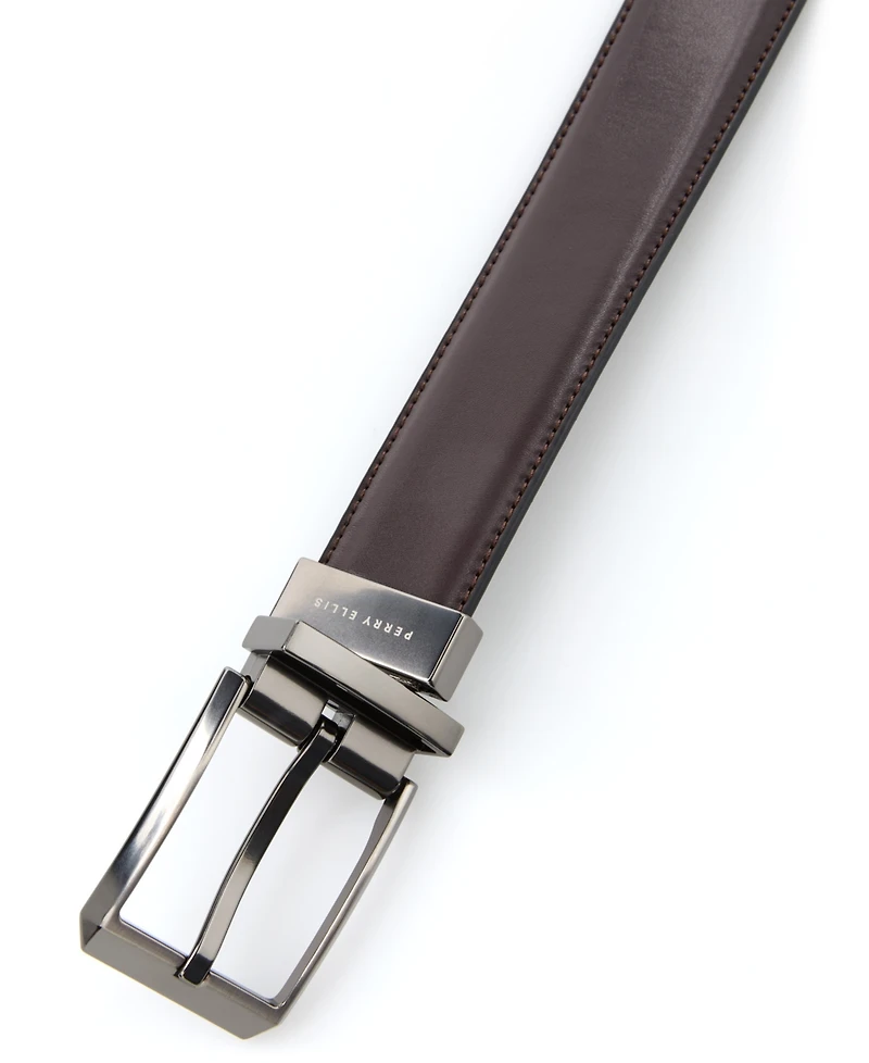 Perry Ellis Portfolio Men's Box Reversible Shine Dress Belt