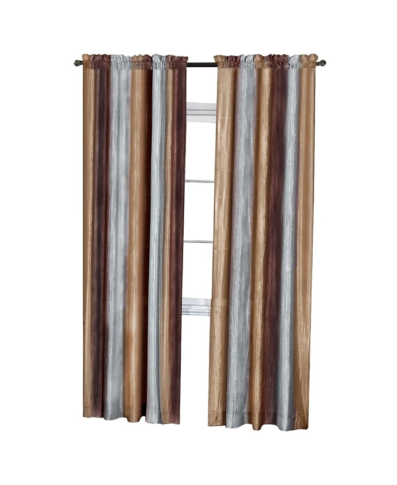 GoodGram Ombre Crushed Satin Sheer Single Window Curtains & Valances - 50 in. W x 84 L, Sage