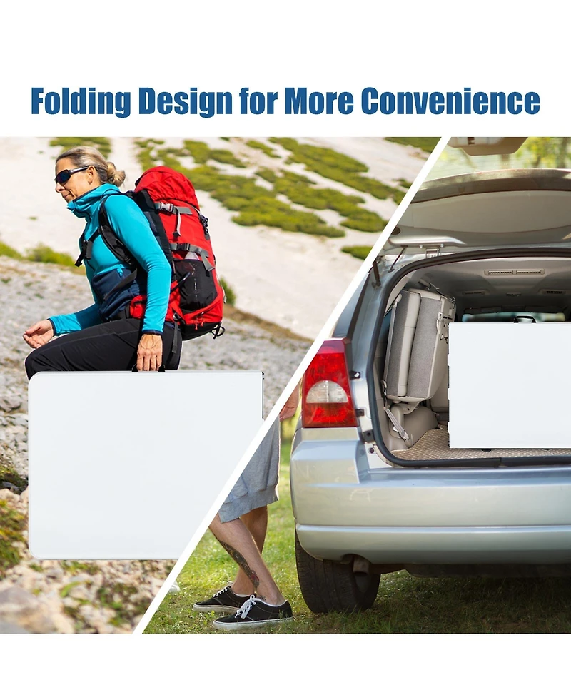 Akiudex portable folding camping table with carrying handle for picnic